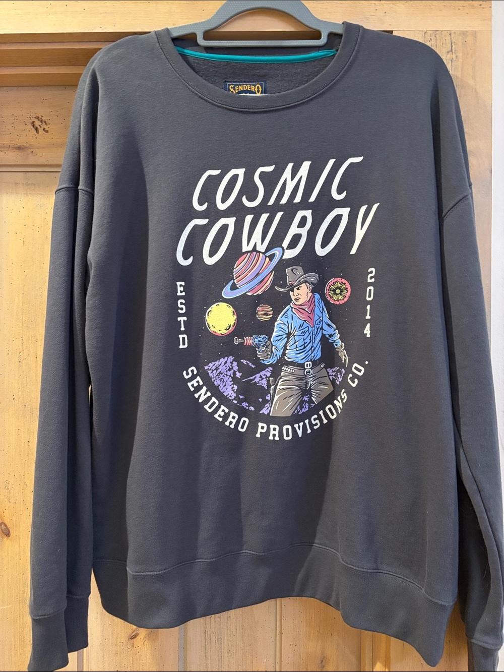 Sendero Cosmic Cowboy Graphic Sweatshirt - Charcoal men’s medium